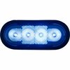 Buyers Products 6 Inch LED Oval Strobe Light with Blue LEDs and Clear Lens SL62CB